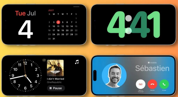 宁明苹果手机维修分享iOS17横屏充电待机显示有什么好处 